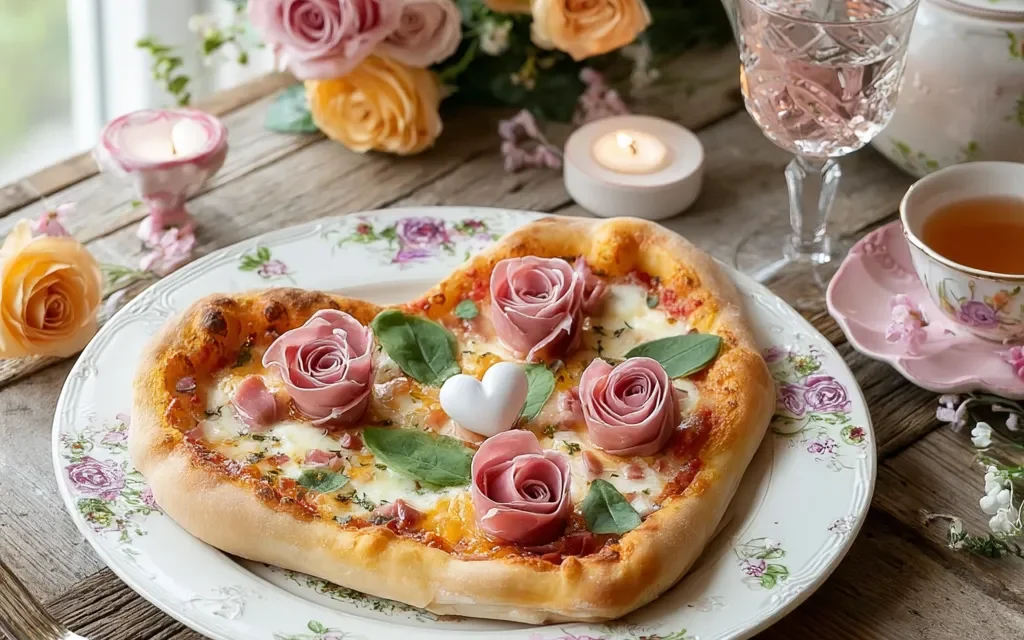 Coquette Rosa Pizza with Prosciutto Roses