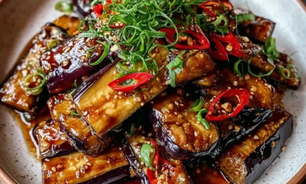 Eggplant Tossed in Garlic Soy Glaze – A Delightful Vegetarian Dish