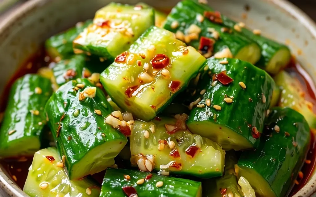 Fire Spicy Smashed Cucumber Salad – A Refreshing Sensation