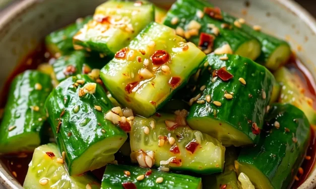 Fire Spicy Smashed Cucumber Salad – A Refreshing Sensation