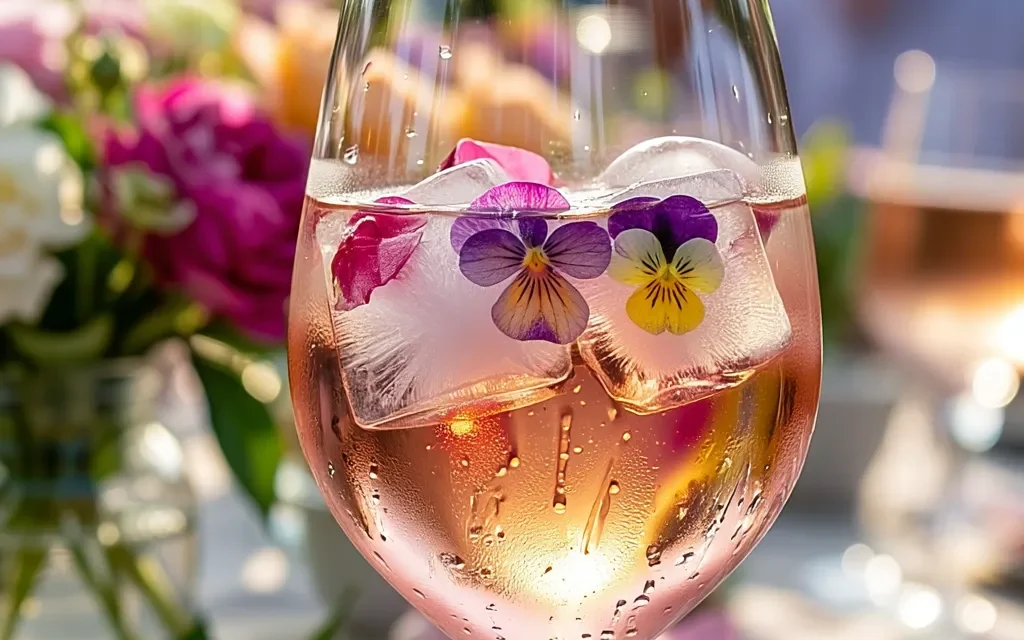Floral Ice Cube Rosé Spritz: A Delightful 5-Minute Refresher