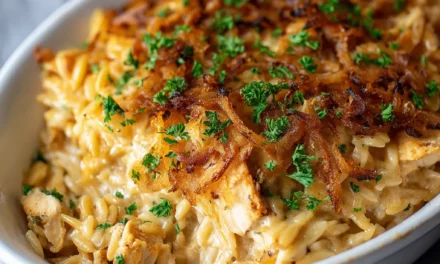 French Onion Chicken Orzo Casserole: A Delightful Family-Friendly Dish