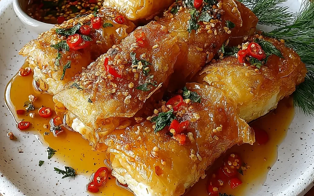 Fried Feta Rolls with Chili Honey: A Delightful Appetizer