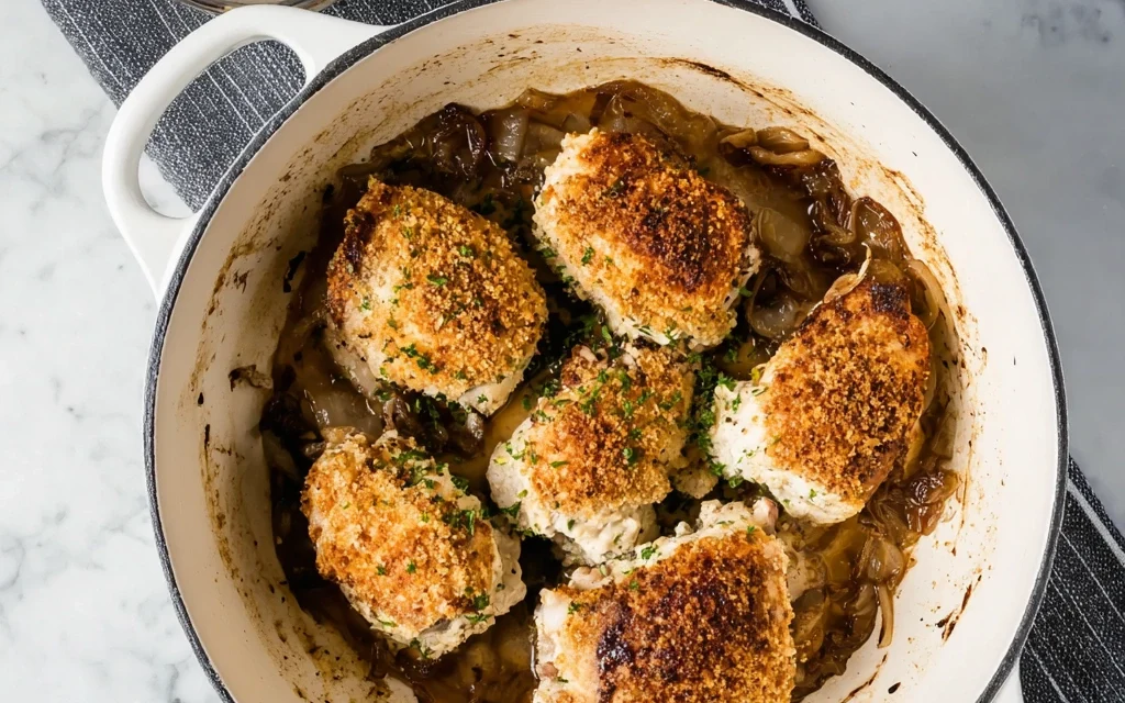 Goat Cheese Stuffed Chicken with Caramelized Onions – A Restaurant-Quality Masterpiece
