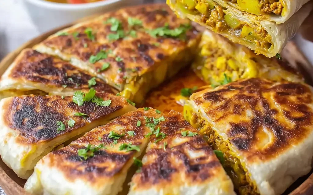 Moroccan Chicken-Stuffed Msmen: A Family-Style Delight