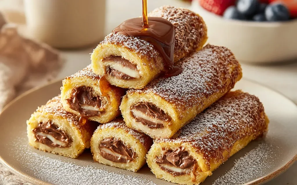 Nutella Stuffed French Toast Roll-Ups – A Delightful Breakfast Treat