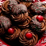 Piped Chocolate Butter Cookies