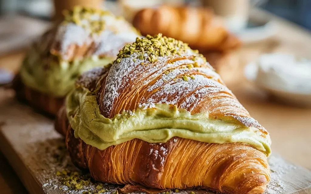 Pistachio Cream Croissants: A Delightful Bakery Treat at Home