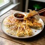 Pork and Chive Potstickers (Crispy Skirt)