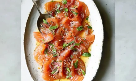 Salmon Crudo with Soy Sesame Dressing: A Delightful Appetizer