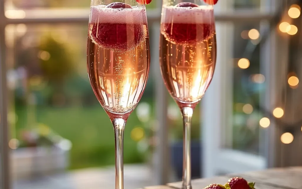 Strawberry Champagne Floats – A Delightfully Effervescent Treat