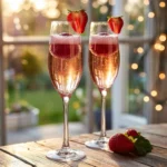Strawberry Champagne Floats