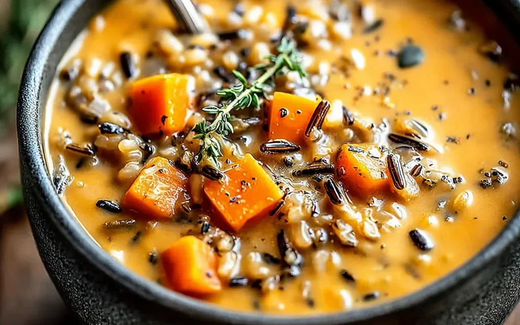 Vegan Pumpkin Wild Rice Soup – A Comforting Delight