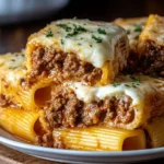 Baked Rigatoni Stuffed with Beef Ragu & Mozzarella