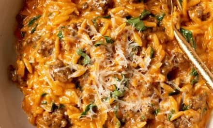 Creamy Tomato Sauce Ground Beef Orzo – A Delightful 30-Minute Meal