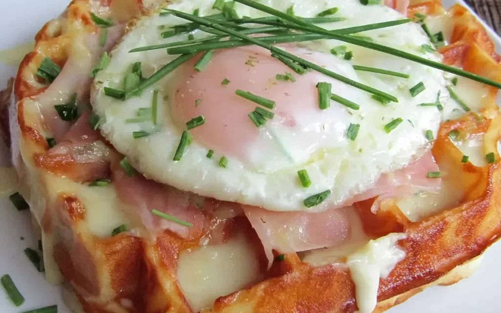 Croque Madame Waffles: A Comforting Breakfast Indulgence
