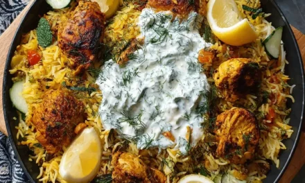 Dump And Bake Chicken Tzatziki Rice