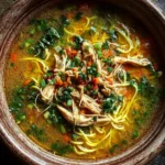 Ginger Garlic Chicken Noodle Soup