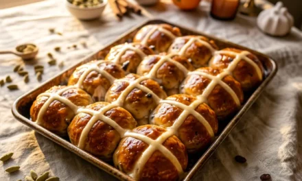 Hot Cross Buns with Cardamom