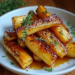 Maple Roasted Parsnips with Thyme