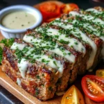 Mediterranean Meatloaf with Garlic Herb Sauce