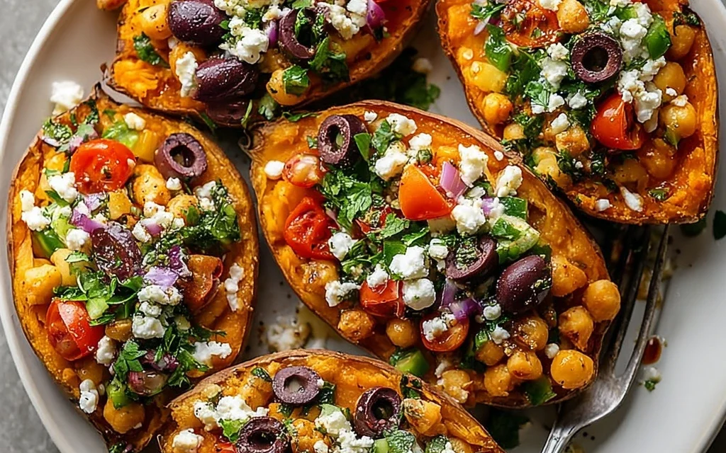 Mediterranean Stuffed Sweet Potatoes: A Delightful and Healthy Meal