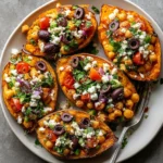 Mediterranean Stuffed Sweet Potatoes