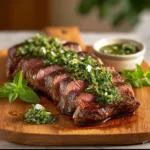 Roasted Steaks with Mint Gremolata