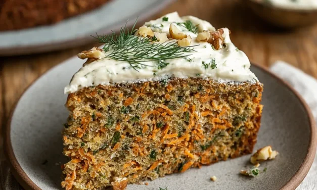 Savory Carrot Cake with Herb Cheese