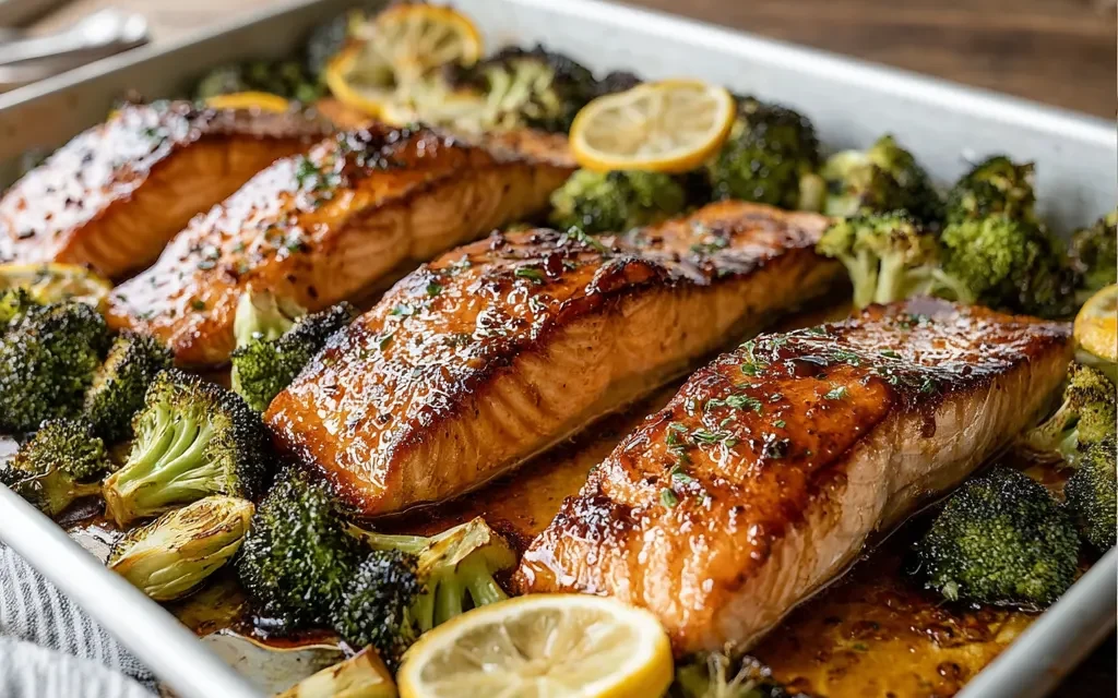 Sheet Pan Hot Honey Salmon & Broccoli – A Delicious 30-Minute Meal