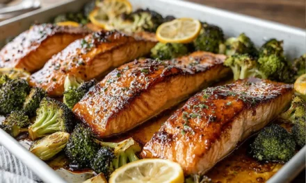 Sheet Pan Hot Honey Salmon & Broccoli – A Delicious 30-Minute Meal