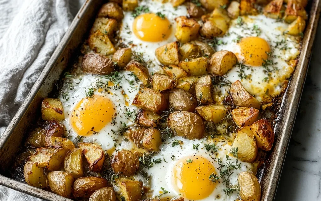 Sheet Pan Tallow Potatoes & Eggs: A Comforting 30-Minute Meal