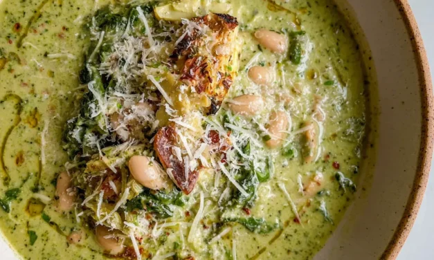 Spinach Artichoke White Bean Soup: A Delightful and Nourishing Delight