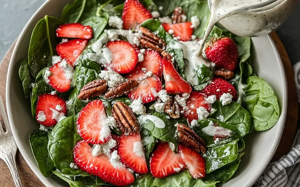 Strawberry Spinach Salad with Poppyseed Dressing – A Perfect, Restaurant-Quality Starter