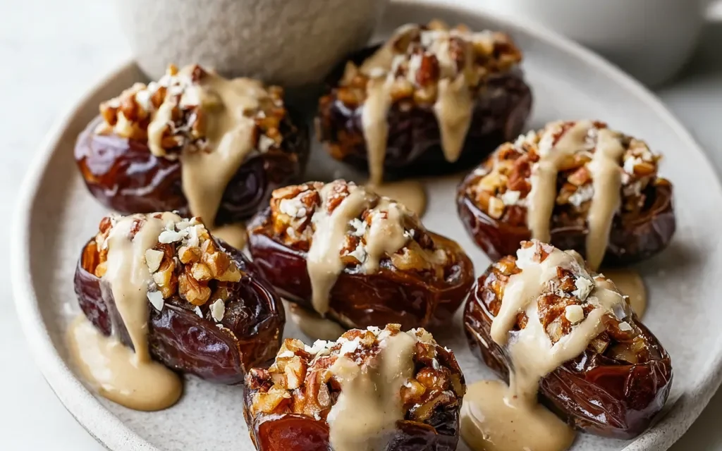 Stuffed Dates with Walnut & Tahini: A Quick and Comforting Treat