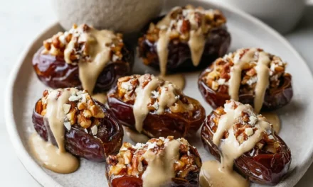 Stuffed Dates with Walnut & Tahini: A Quick and Comforting Treat