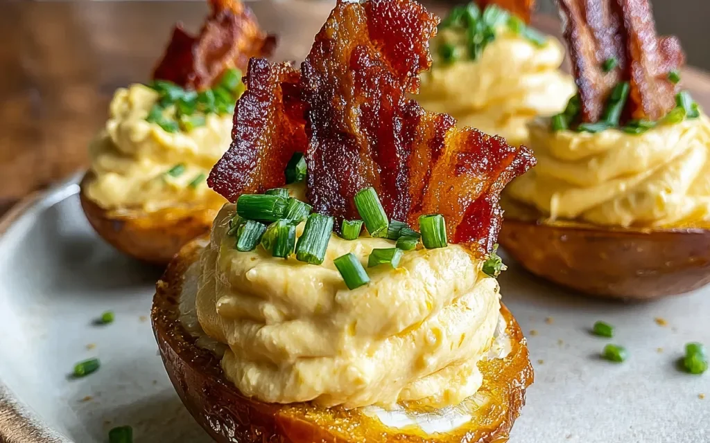 Tallow-Fried Bacon Deviled Eggs
