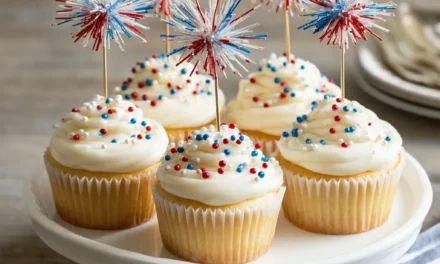4th of July Sparkler Cupcakes