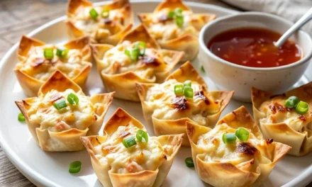 Baked Crab Rangoon Cups