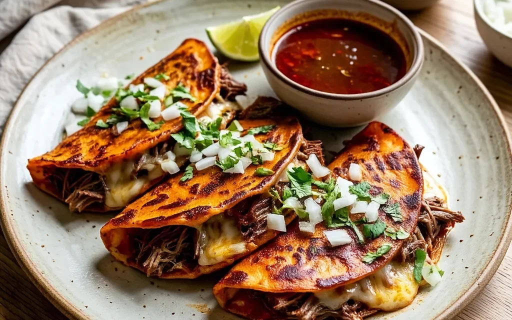 Beef Birria Tacos with Consome