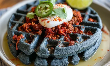 Classic Blue Corn & Chorizo Waffles