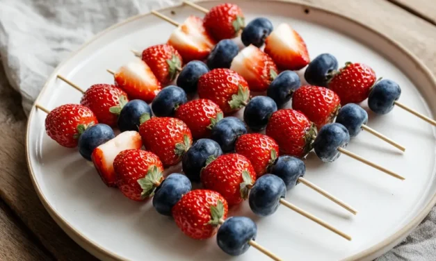 Blueberry and Strawberry Skewers