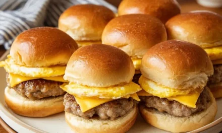 Breakfast Sliders (Sausage, Egg, and Maple Butter)