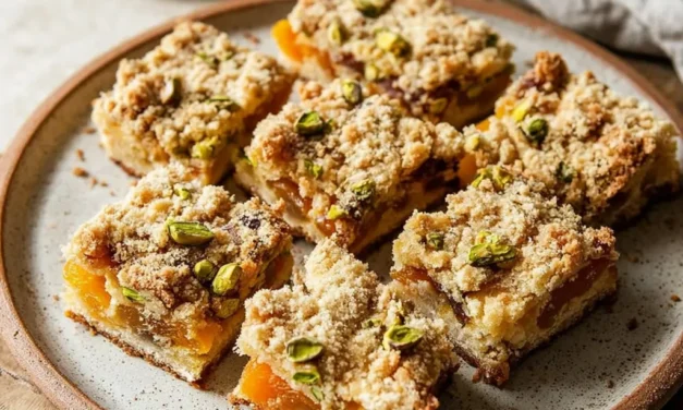 Buttery Apricot Pistachio Squares