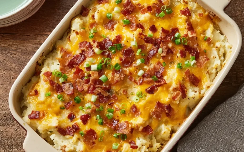 Cheesy Twice Baked Potato Casserole