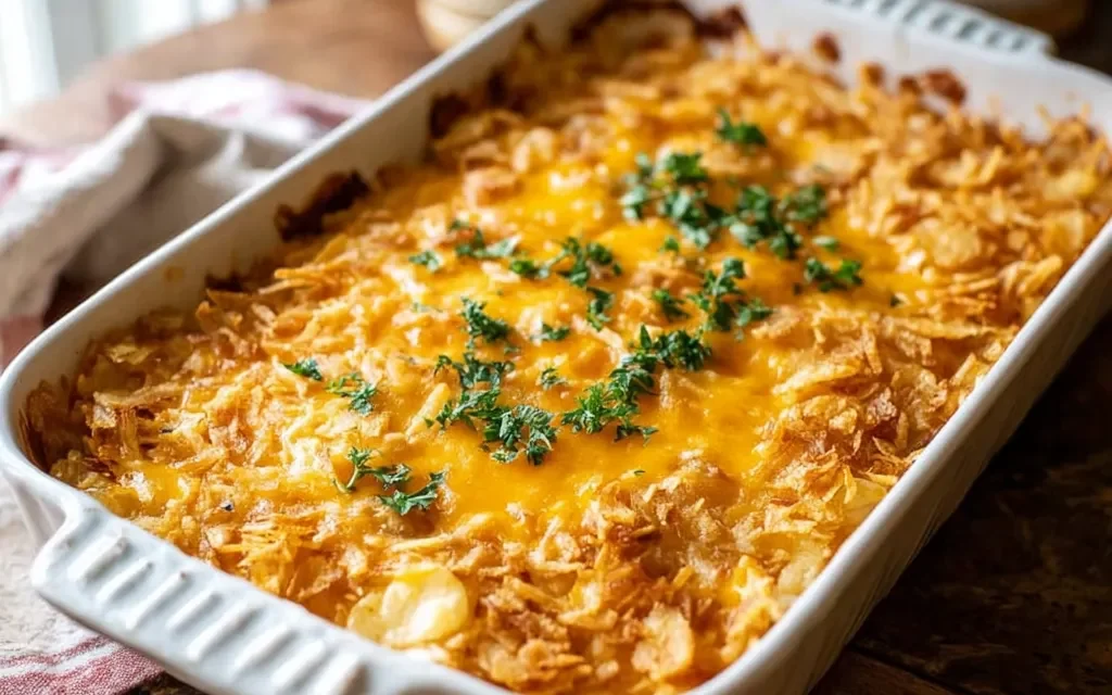 Classic Funeral Potatoes with Hashbrowns