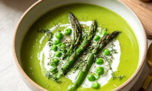 Creamy Asparagus and Pea Spring Soup