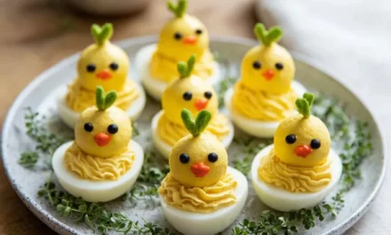 Easy Easter Deviled Egg Chicks