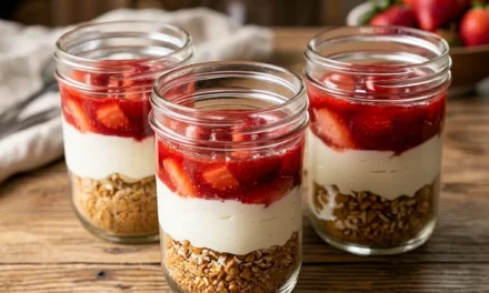 Easy Strawberry Pretzel Salad Jars