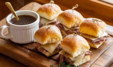 Delicious French Dip Sliders with Au Jus Dip